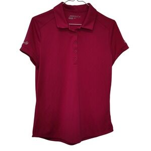 NWT Nike Golf Womens Polo Shirt Dri-Fit Short Sleeve Burgundy Red Size Large